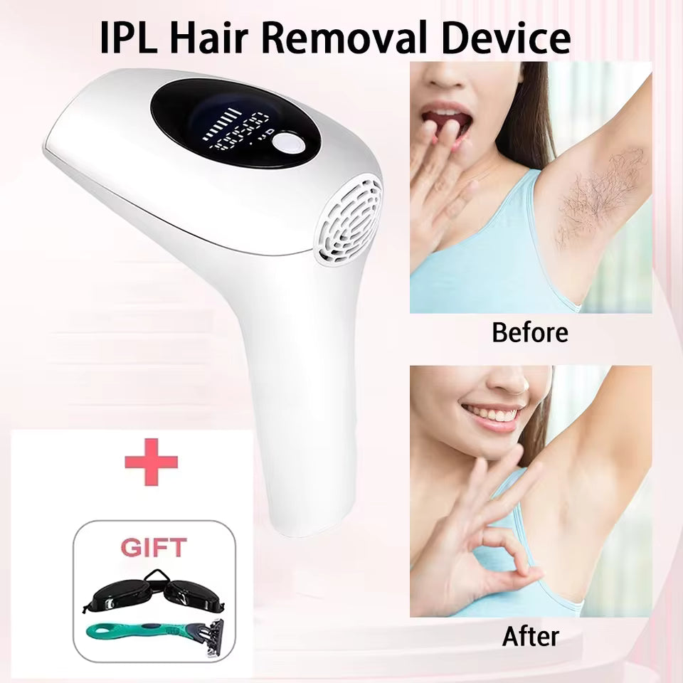 IPL Hair Removal Device 999999 Flashes Permanent Hair Removal Treatment for Women & Men