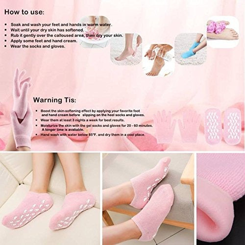 Silicone Gel Heel Pad Socks For Pain Relief - Spa Gel Socks - Moisturizing Socks- 1 Pair Anti Crack Heel socks